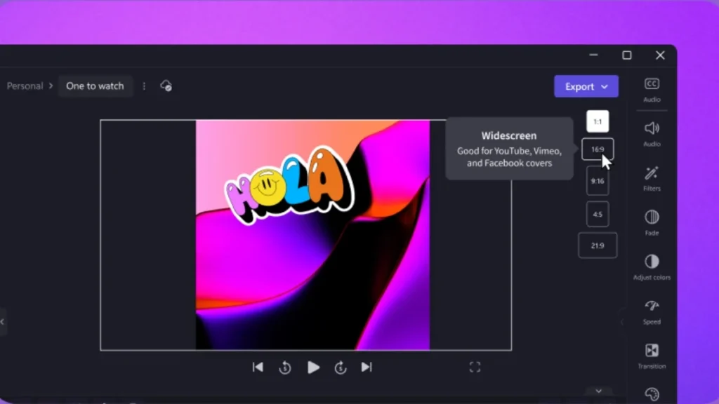 Clipchamp Dashboard( Credit Clipchamp.com)