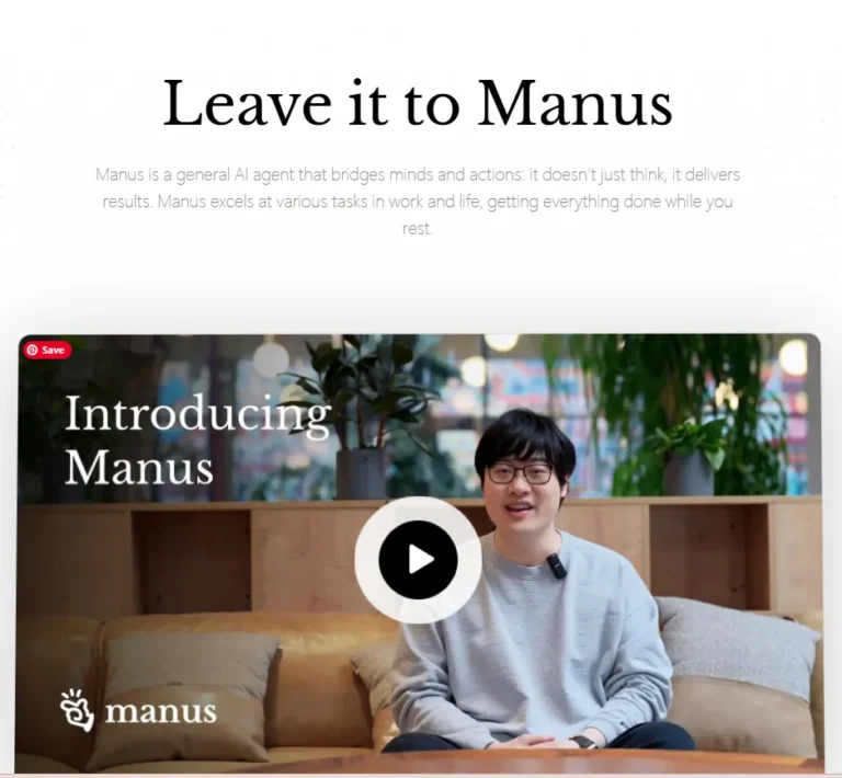 Manu Ai website