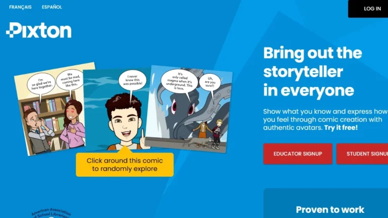 Pixton Website dashboard Credit Pixton)